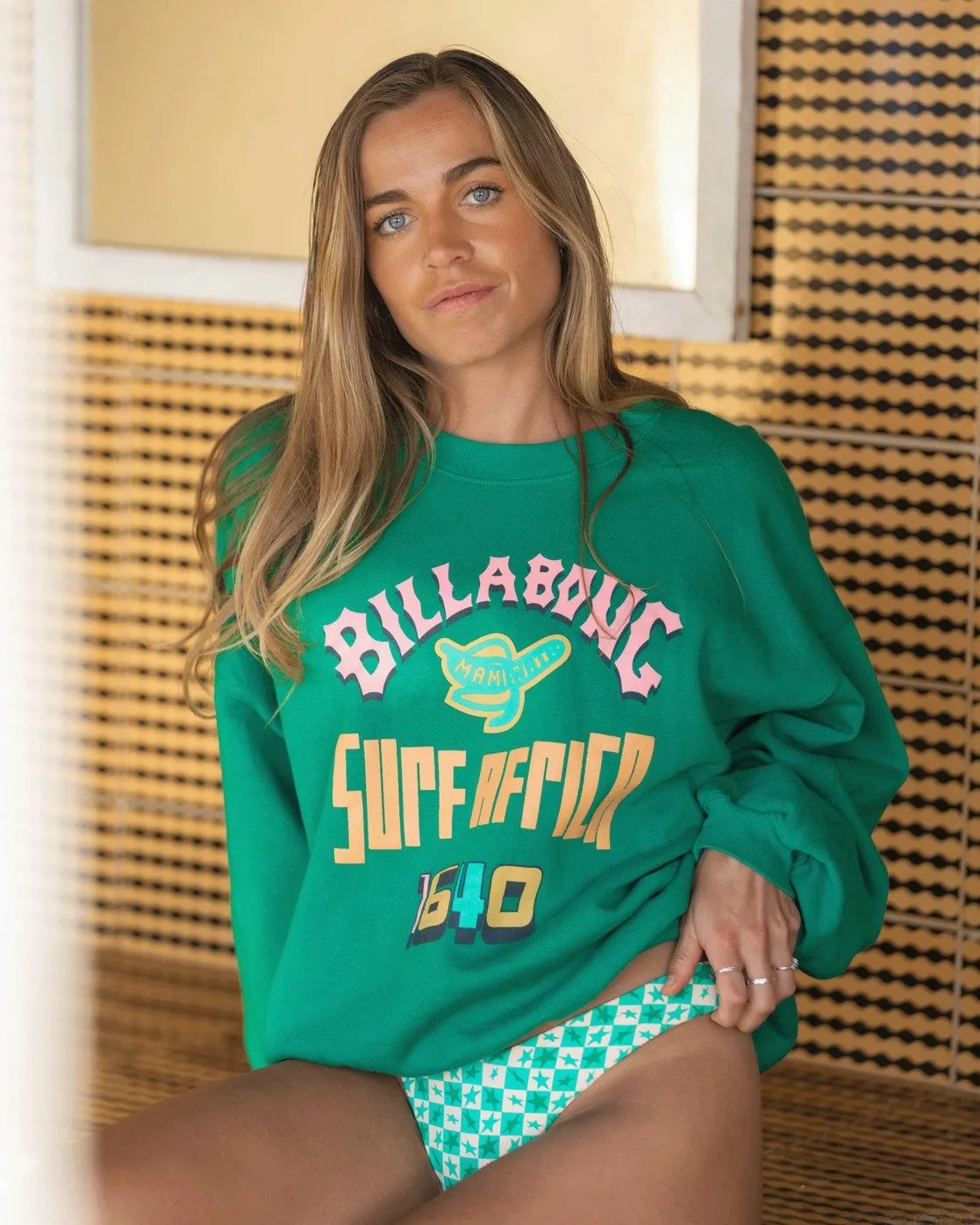 Billabong Womens Sweatshirt Mami Wata Kendall Pullover Crew