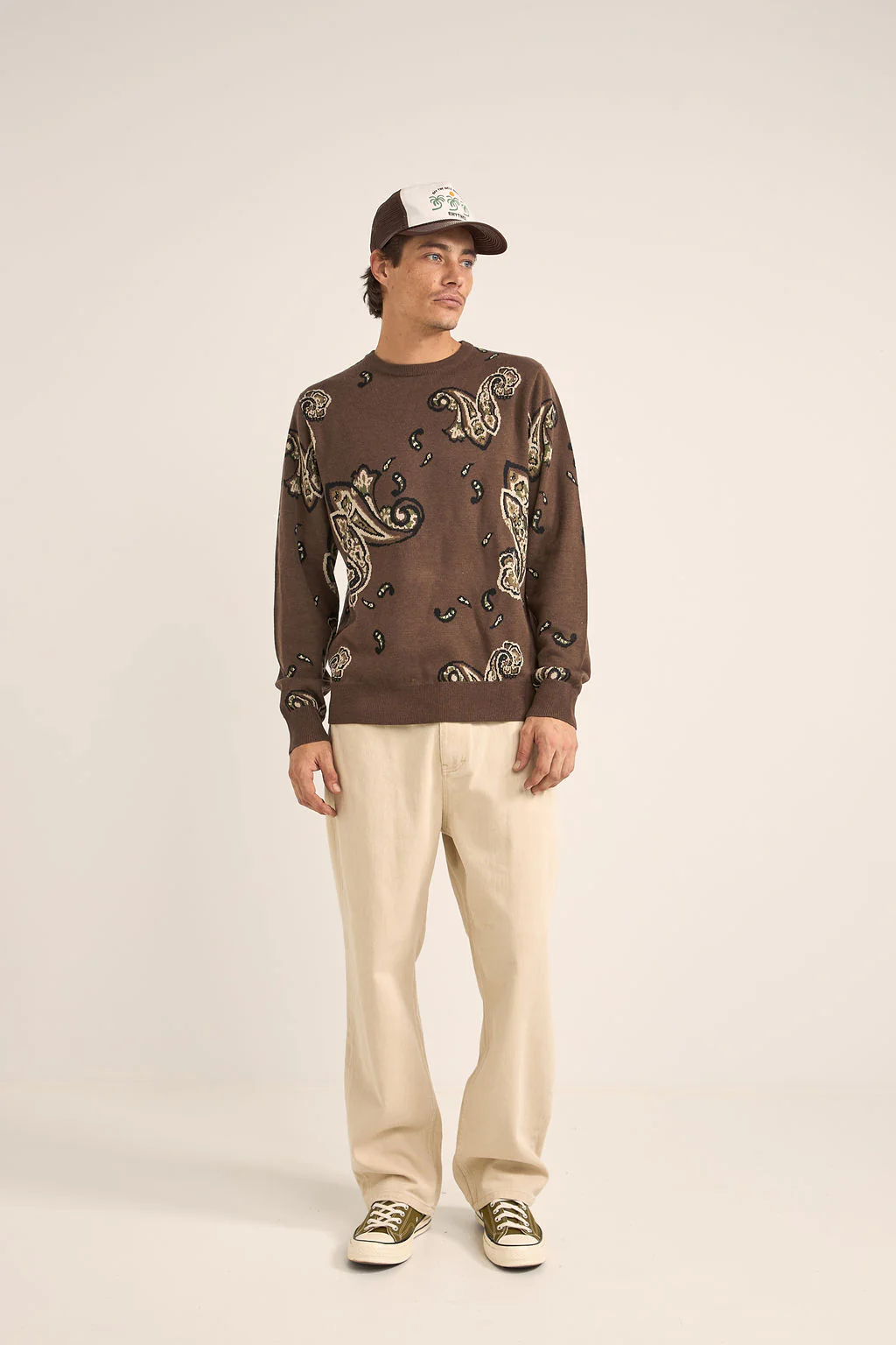 Rhythm Mens Sweater Mohair Paisley