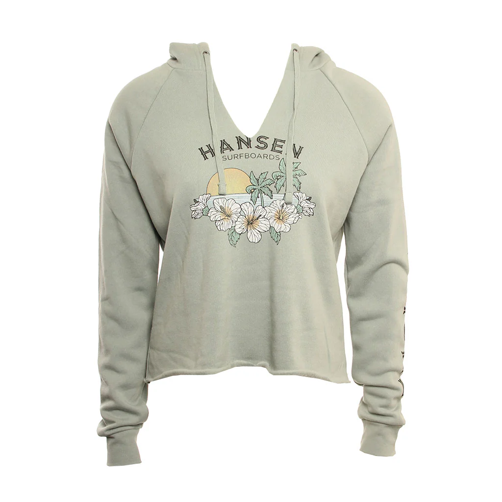 Hansen Womens Sweatshirt Rom Com Crop Hood