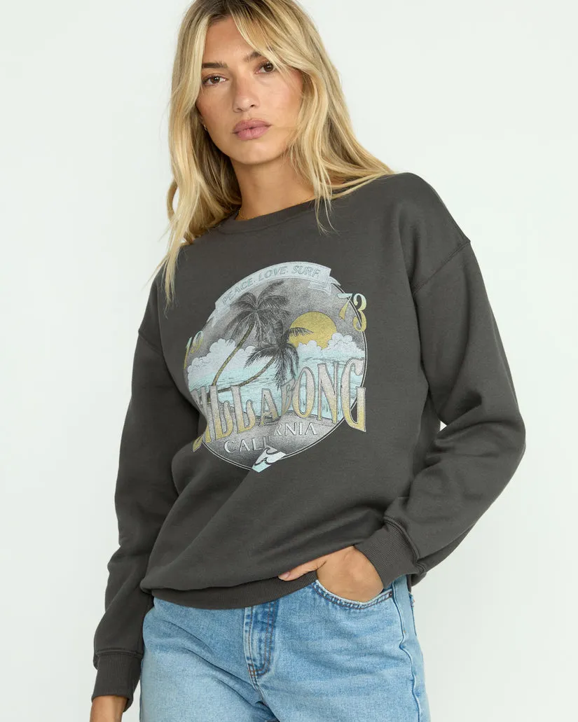 Billabong Womens Sweatshirt Wonderland Calls Crewneck