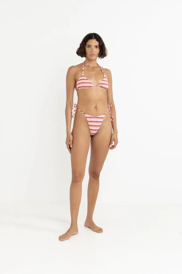 Rhythm Womens Bikini Top Ibiza Stripe Rib Slide Tri