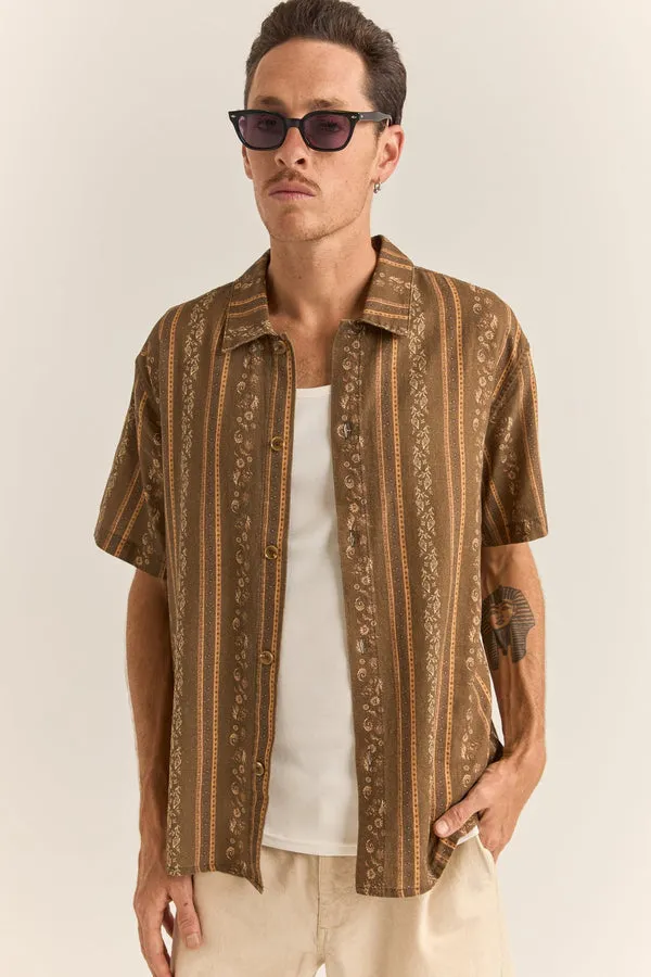 Rhythm Mens Woven Paisley Stripe