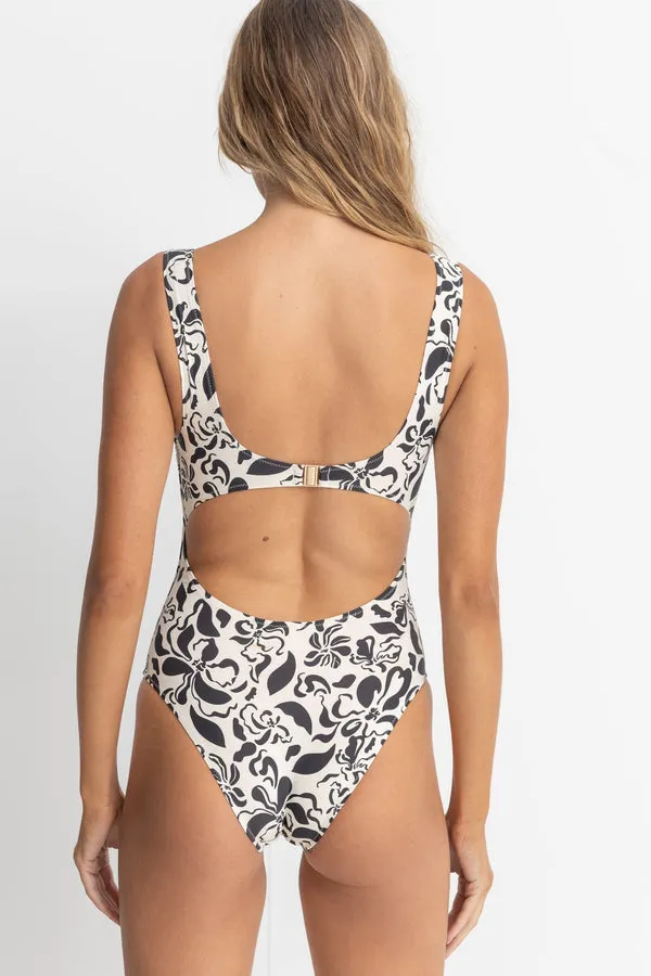 Rhythm Womens Swimsuit Sundance Floral Square Neck One Piece