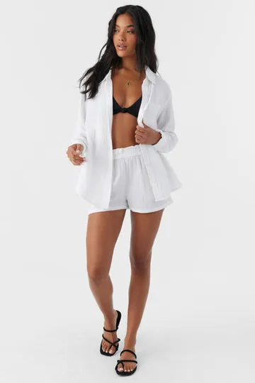 Oneill Womens Shirt Leni Crinkle Double Gauze