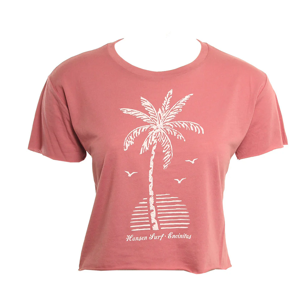 Hansen Womens Shirt Palm And Sun Crop