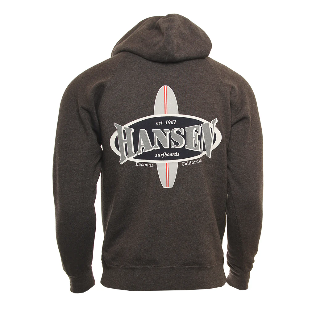 Hansen Mens Sweatshirt Stylemaster Surfboard Front Zip