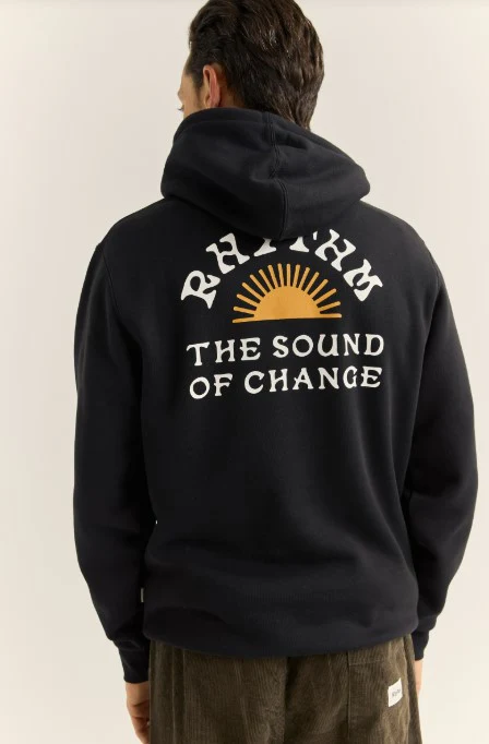 Rhythm Mens Sweatshirt Awake Fleece Hood