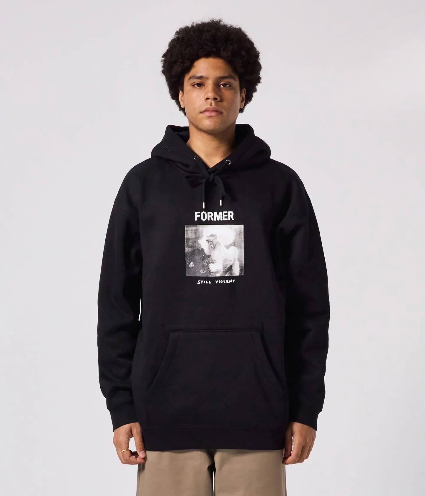 Former Mens Sweatshirt War Poodle Hood