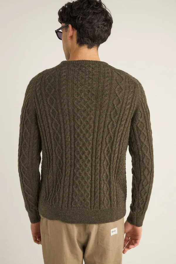 Rhythm Mens Sweater Mohair Fishermans Knit