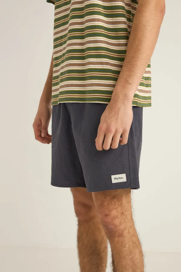 Rhythm Mens Shorts Textured Linen Jam