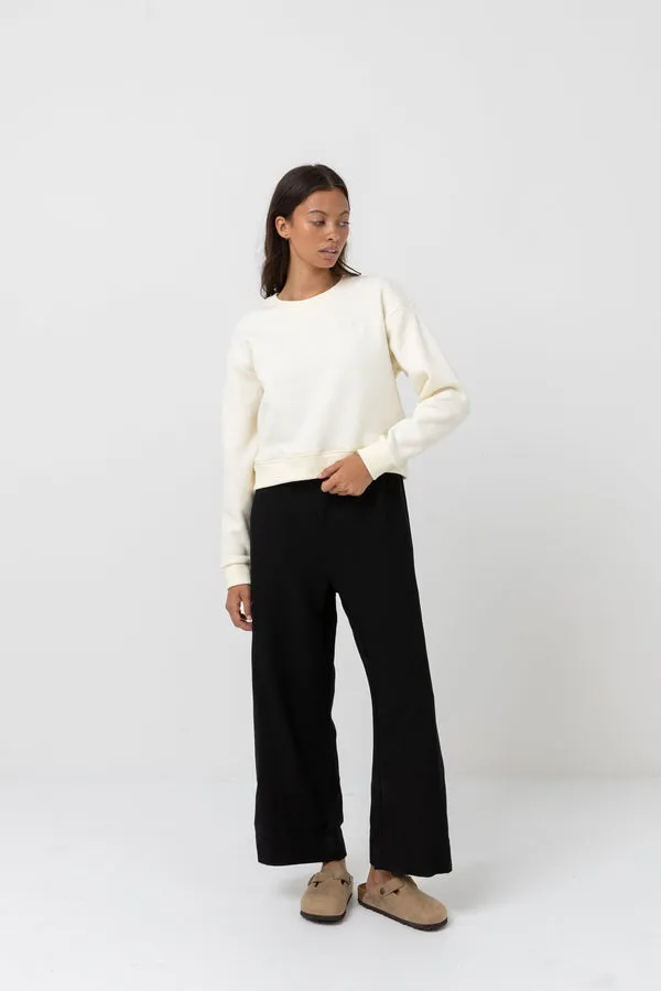 Rhythm Womens Sweatshirt Classic Crew Neck Fleece