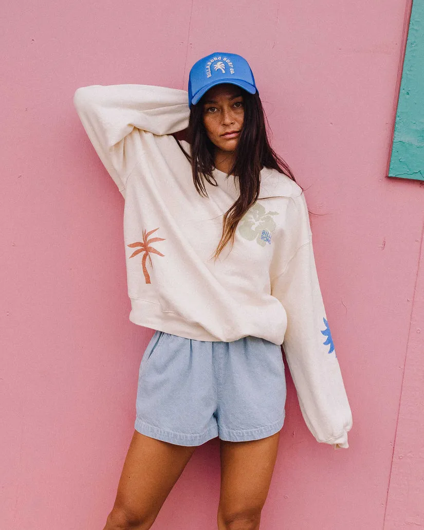 Billabong Womens Sweatshirt Water Signs Kendal Crewneck