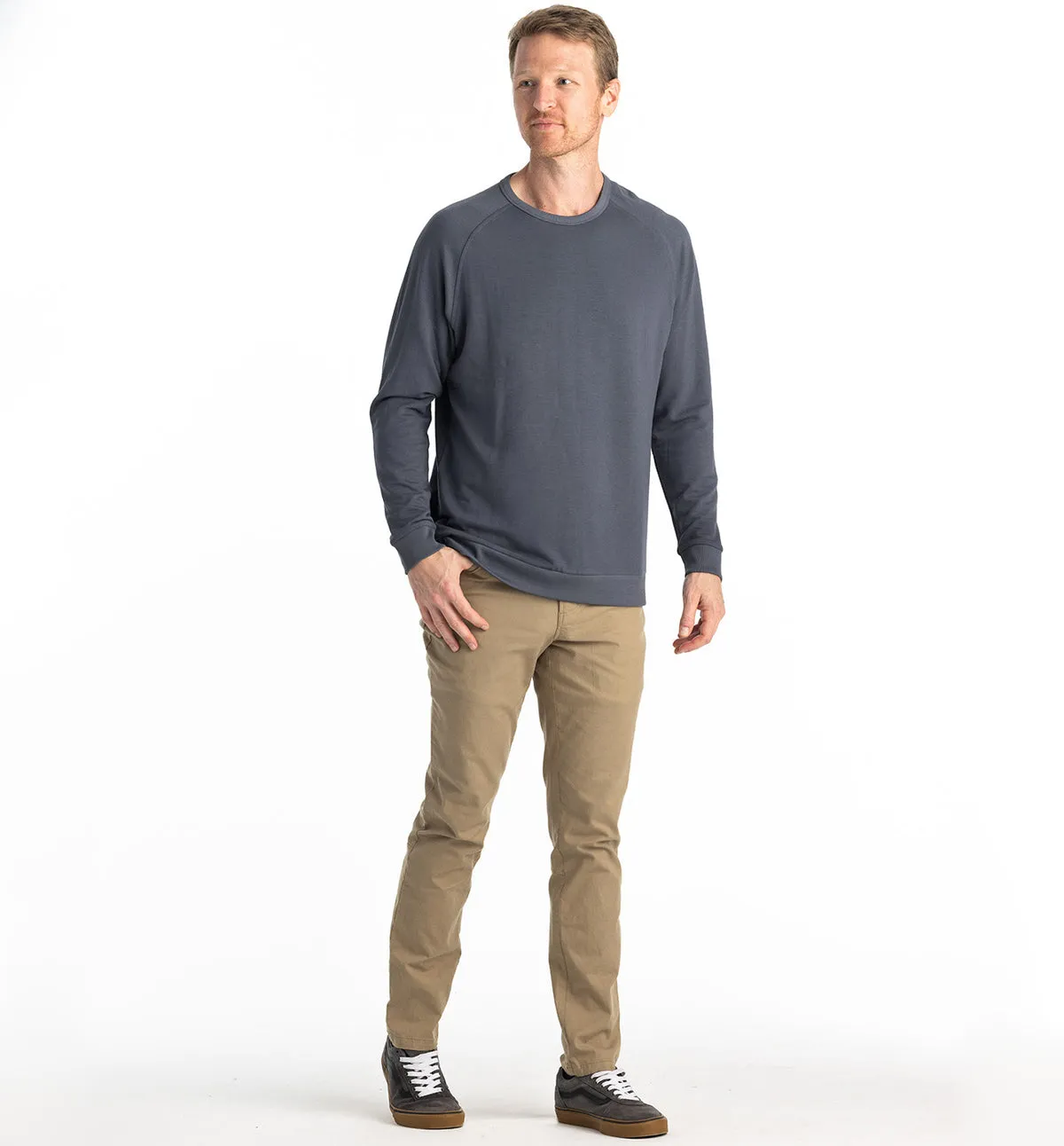 Free Fly Mens Sweatshirt Bamboo Lightweight Fleece Crew