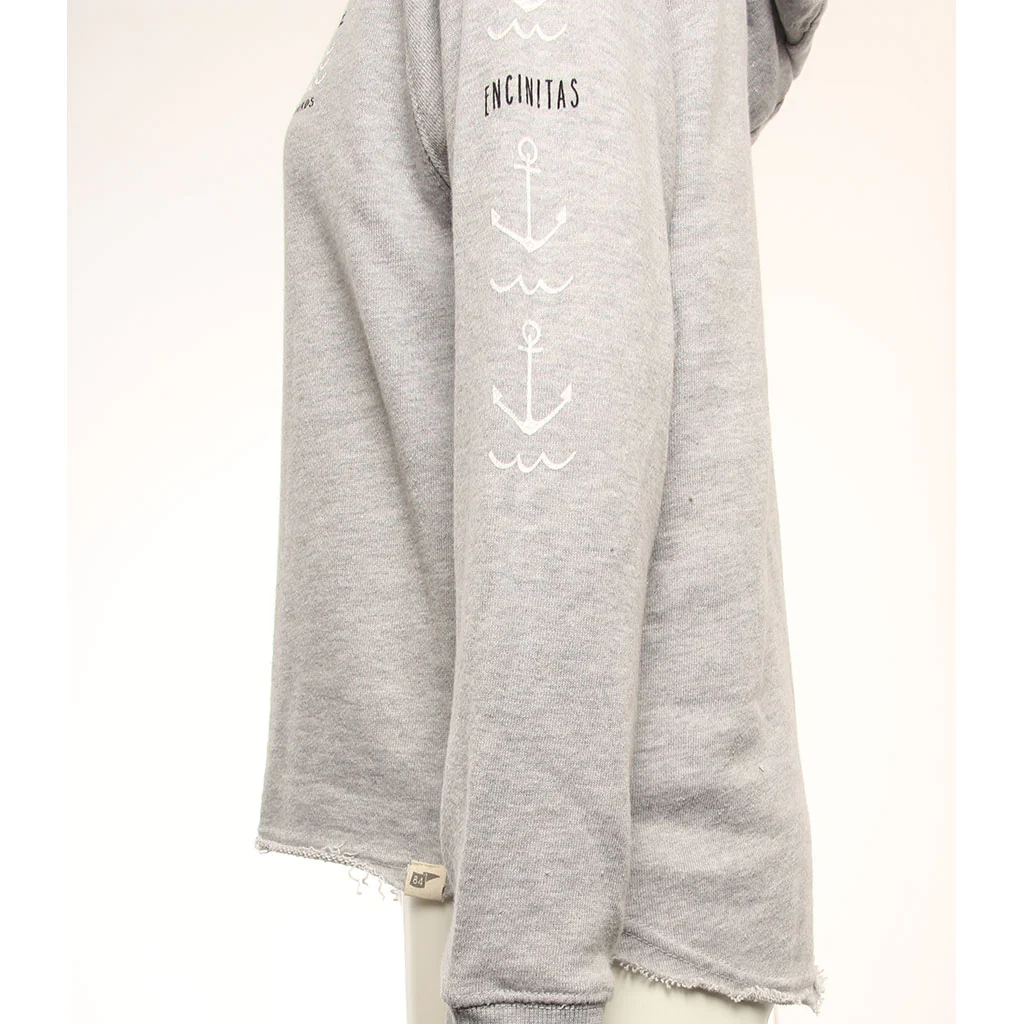 Hansen Womens Sweatshirt Wave Anchor Rosie Heathered Hoodie