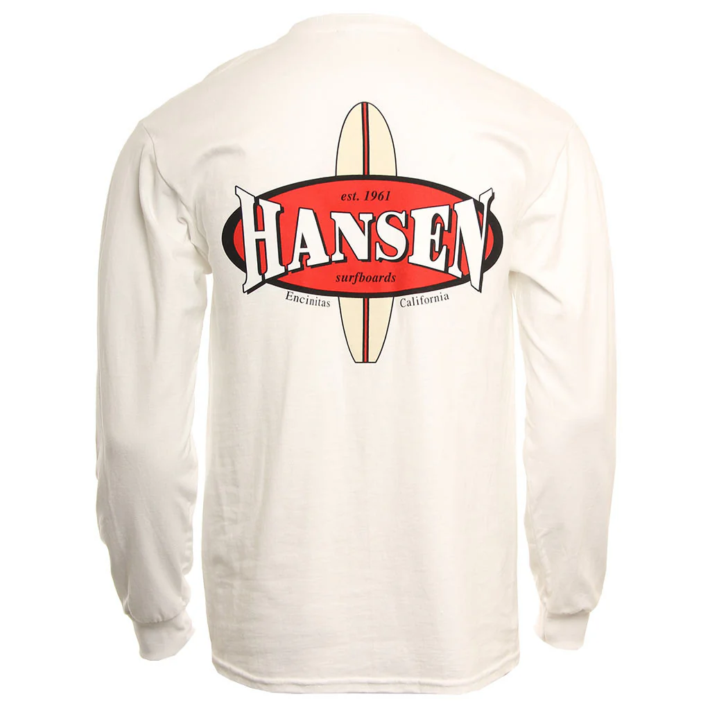 Hansen Mens Shirt Surfboard New LS