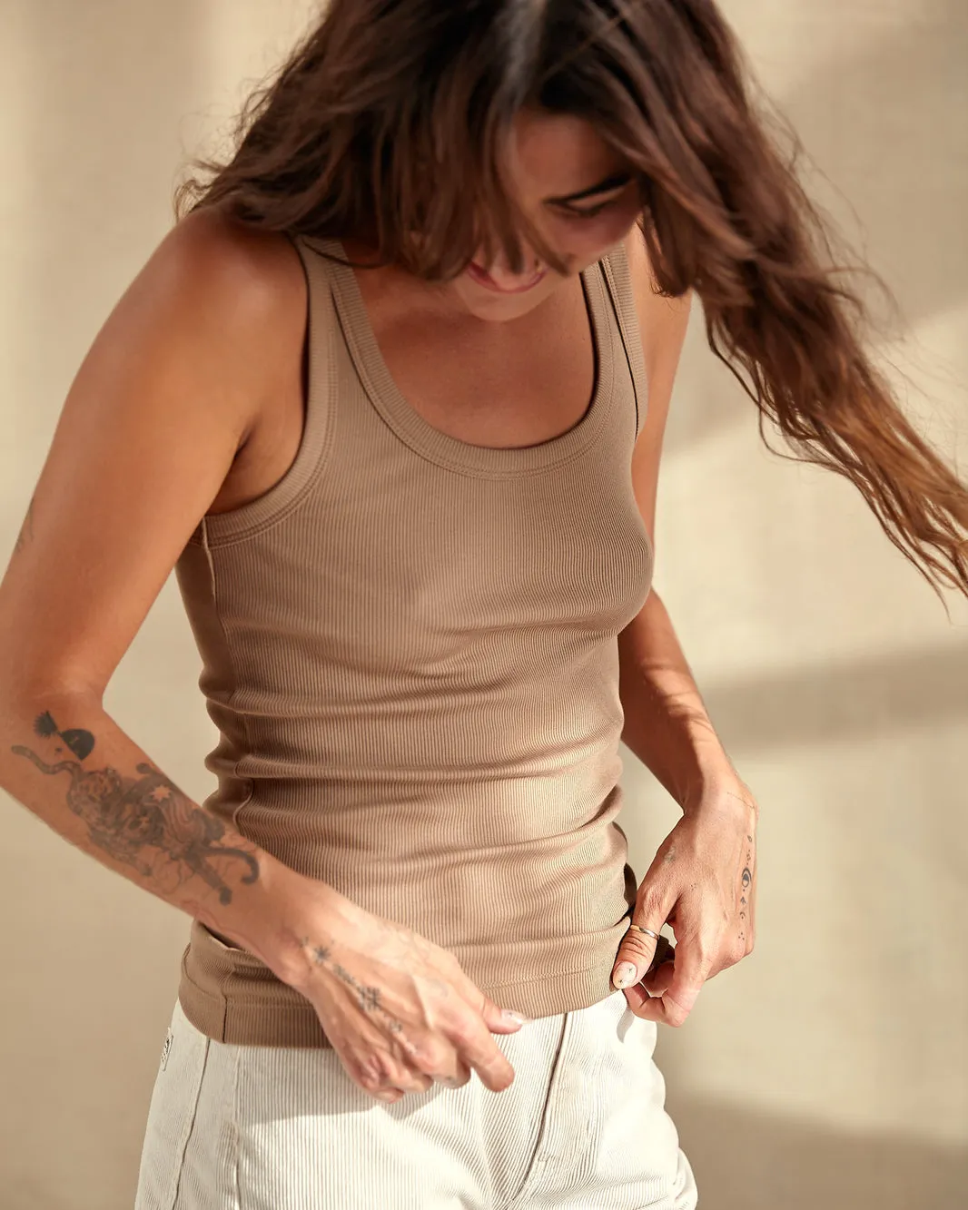 Outerknown Womens Tank Top Sojourn Ribbed