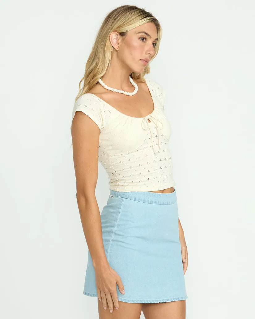 Billabong Womens Shirt Mia Tie-Front Top