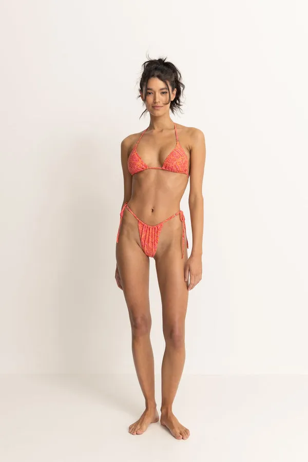 Rhythm Womens Bikini Top Adia Paisley Slide Tri