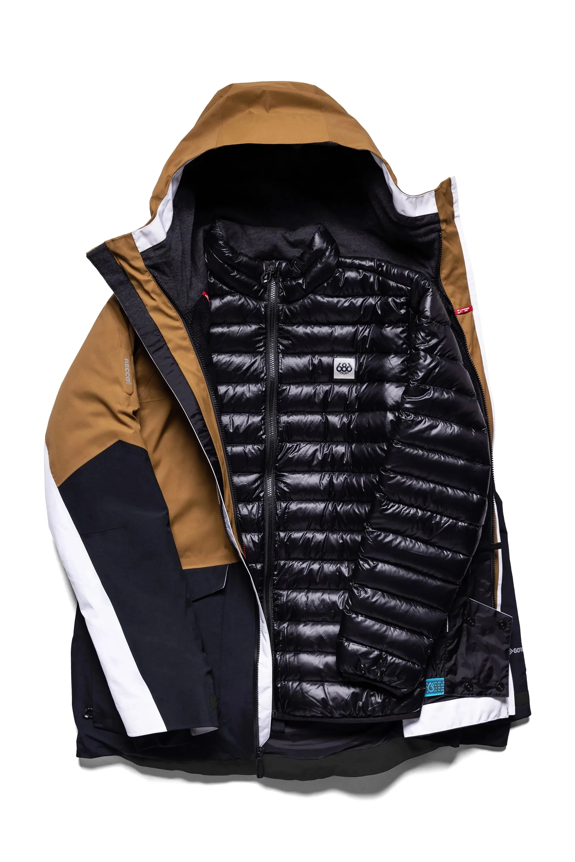 686 Mens Snow Jacket GORE-TEX Stretch Smarty 3-in-1 Weapon Down