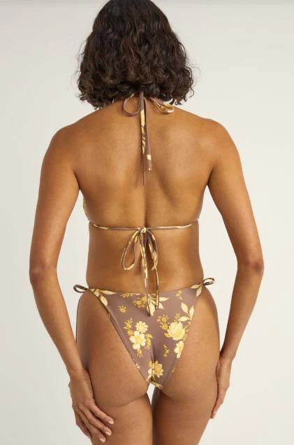 Rhythm Womens Bikini Top Anika Floral Slide Tri