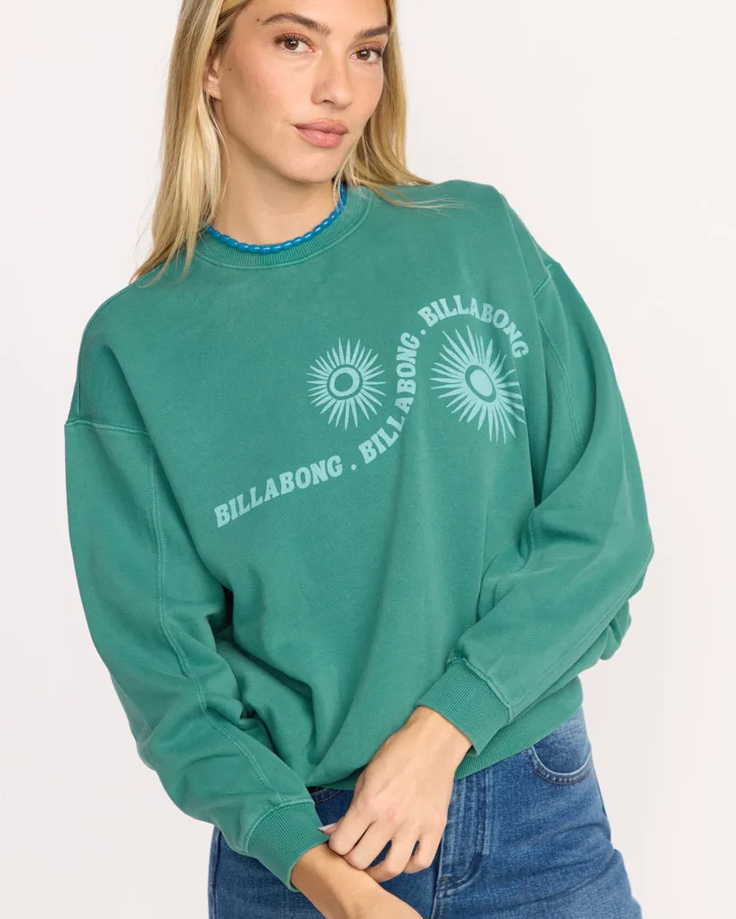 Billabong Womens Sweatshirt Time For Kendal Crewneck
