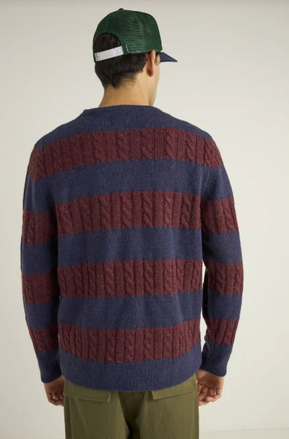 Rhythm Mens Sweater Pablo Mohair Stripe Knit