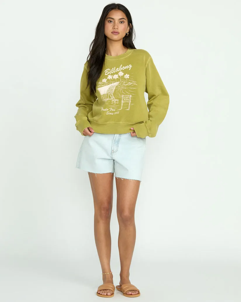 Billabong Womens Sweatshirt From Paradise Crewneck