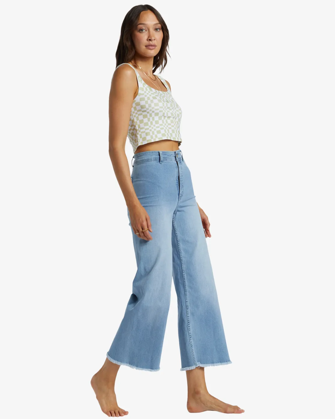 Billabong Womens Jeans Free Fall Indigo Wide-Leg