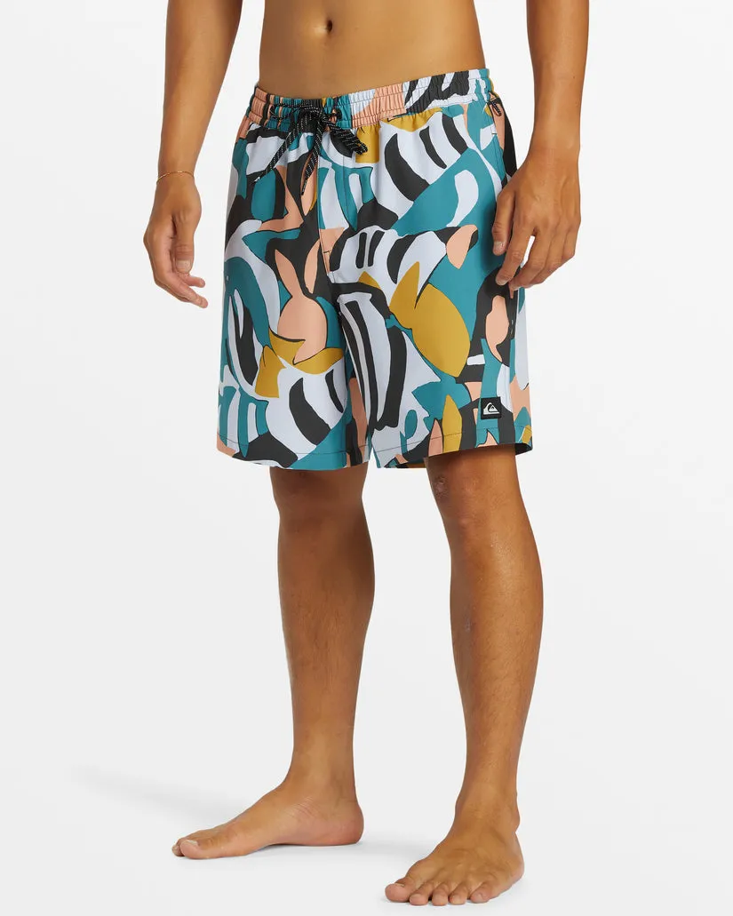 Quiksilver Mens Boardshorts Surfsilk Mix Volley 17 Elastic Waist