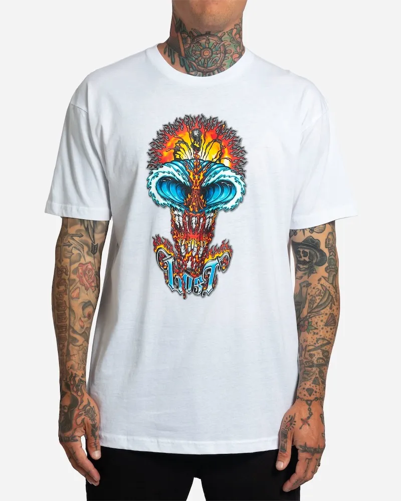 Lost Mens Shirt Wave Skull