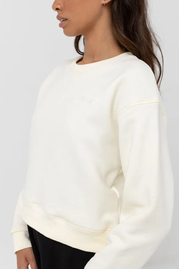 Rhythm Womens Sweatshirt Classic Crew Neck Fleece