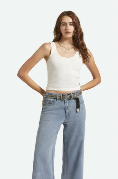 Brixton Womens Tank Top Pointelle Slim Fit