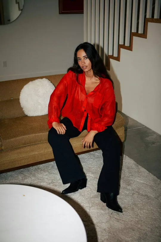 Brixton Womens Shirt East Side Boxy L/S Button Down