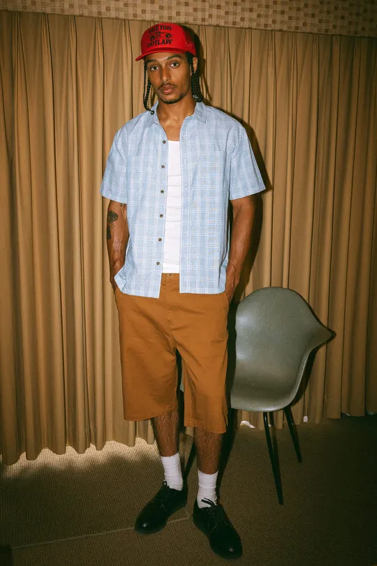 Brixton Mens Woven CRU Oxford Plaid