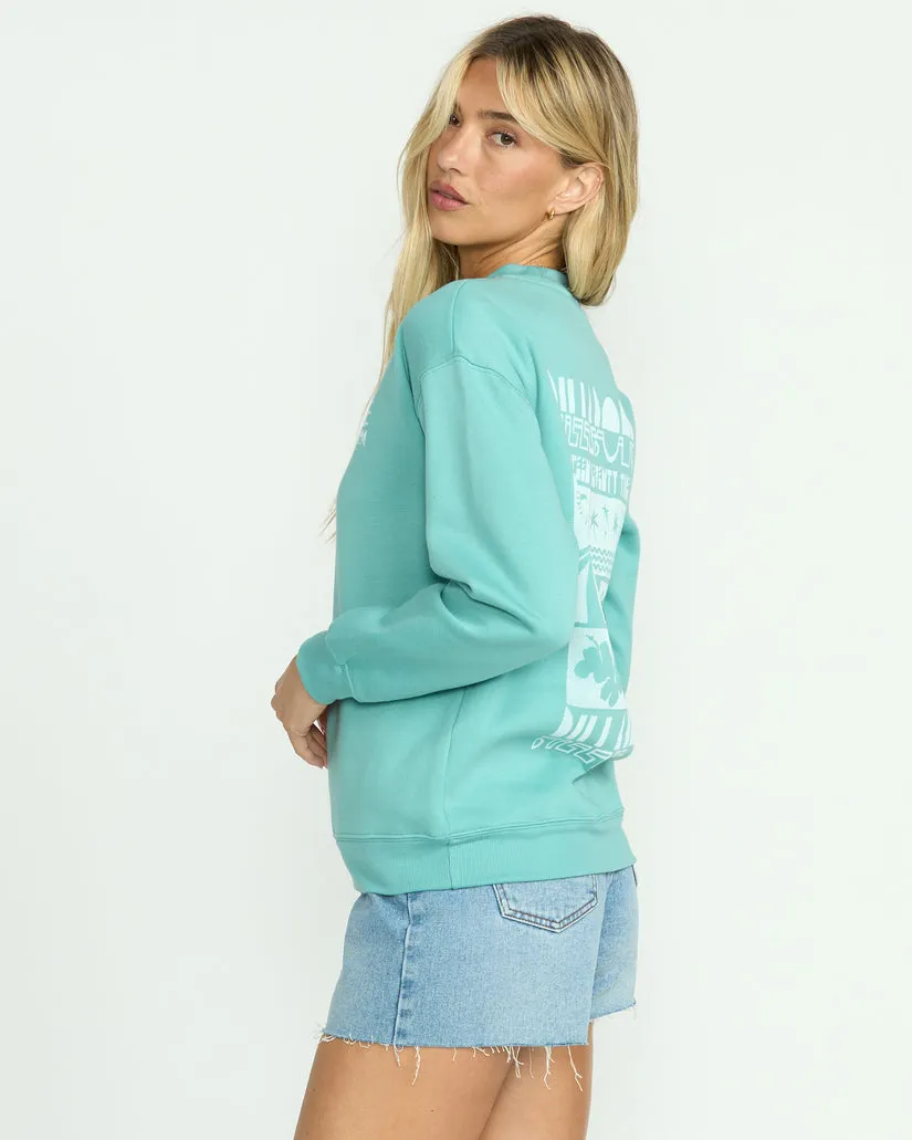 Billabong Womens Sweatshirt Check Yourself Crewneck