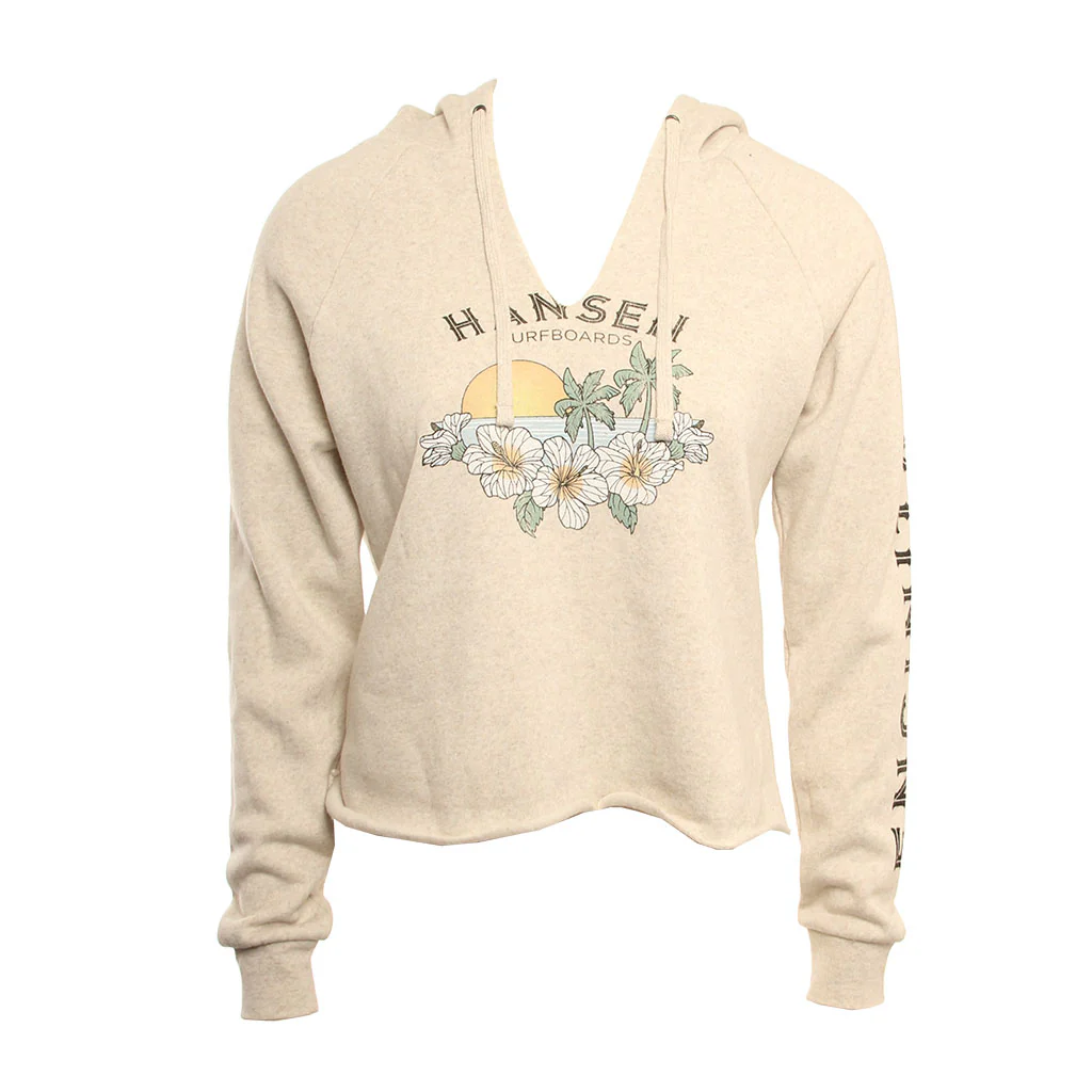 Hansen Womens Sweatshirt Rom Com Crop Hood