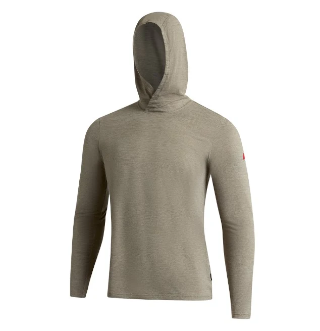 Florence Marine X Mens Shirt Airtex Long Sleeve Hooded
