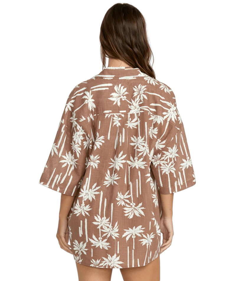 Billabong Womens Shirt Beach Side Print