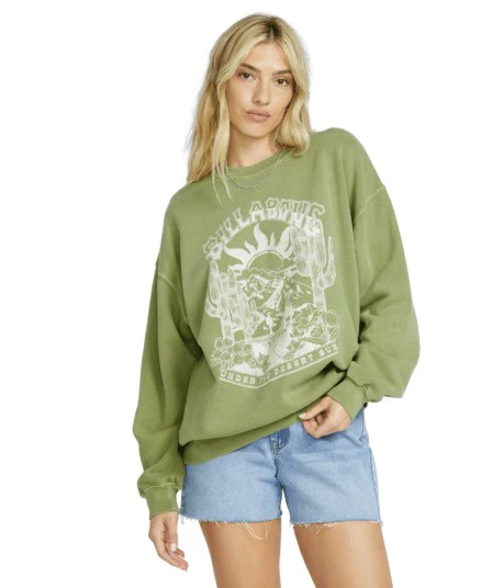Billabong Womens Sweatshirt Ride In Crew