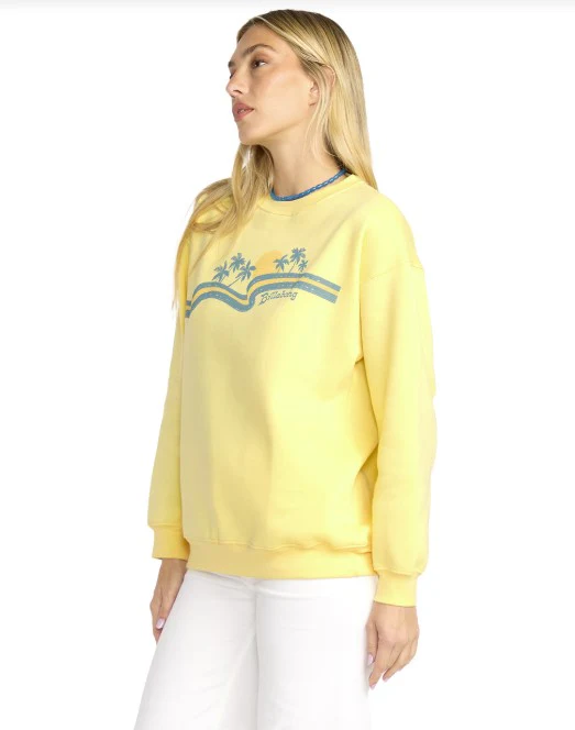 Billabong Womens Sweatshirt Sun Flash Crew Fleece