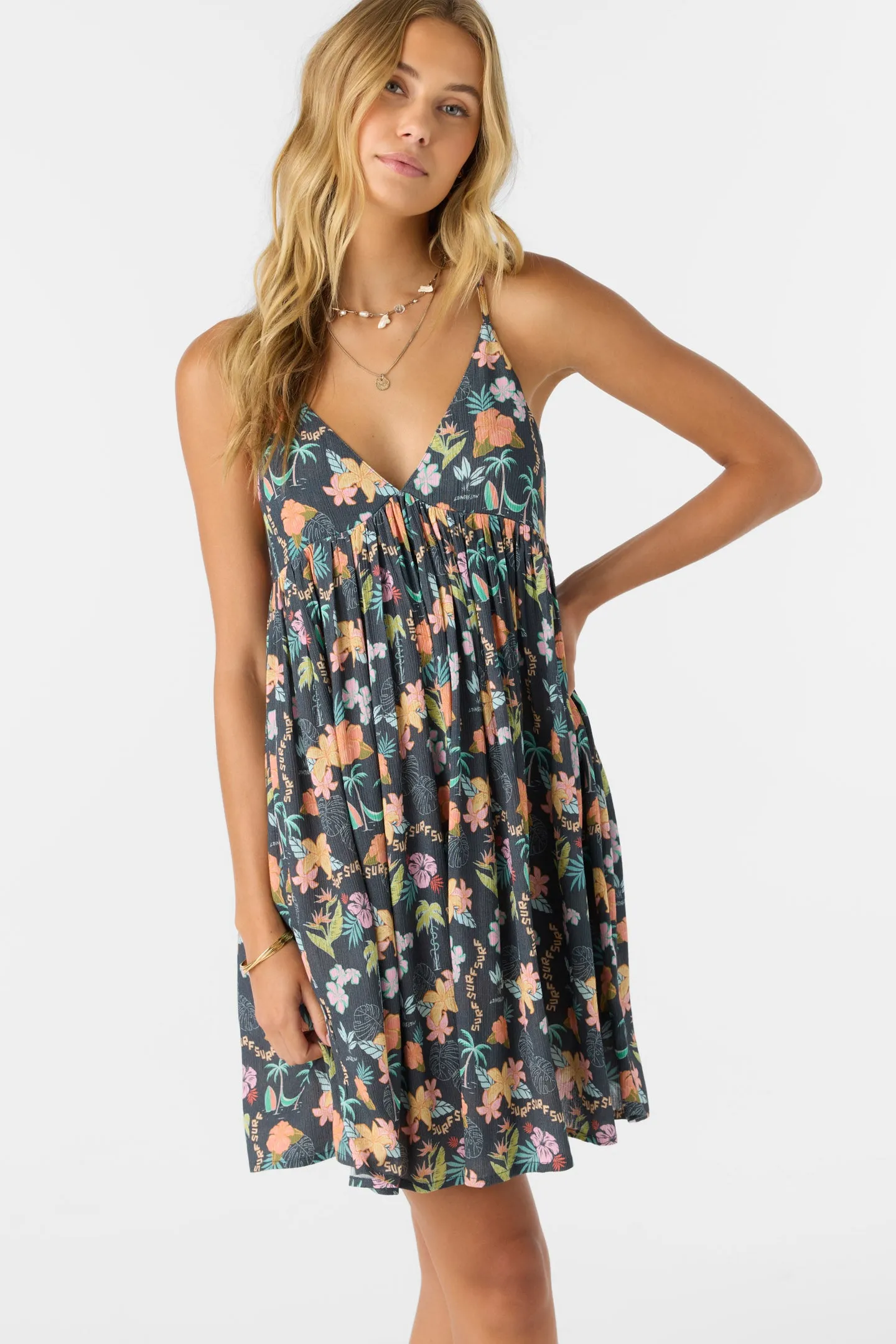 Oneill Womens Dress Loindaflow Mel Mini Printed