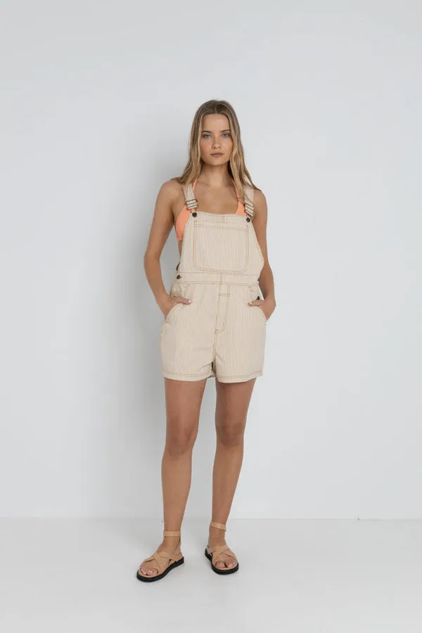 Rhythm Womens Overall Willa Stripe Short Overall