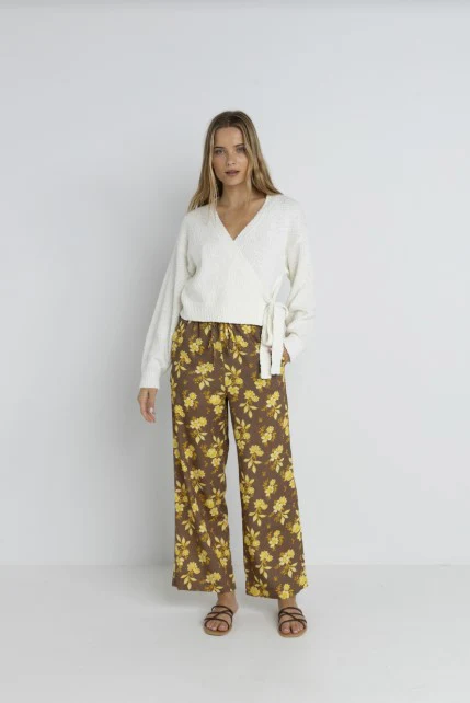 Rhythm Womens Shirt Adele Wrap Front Knit