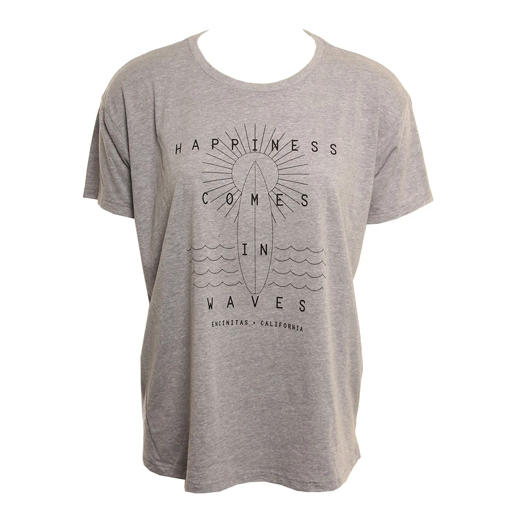 Hansen Womens Shirt Happiness Comes In Waves Flowy