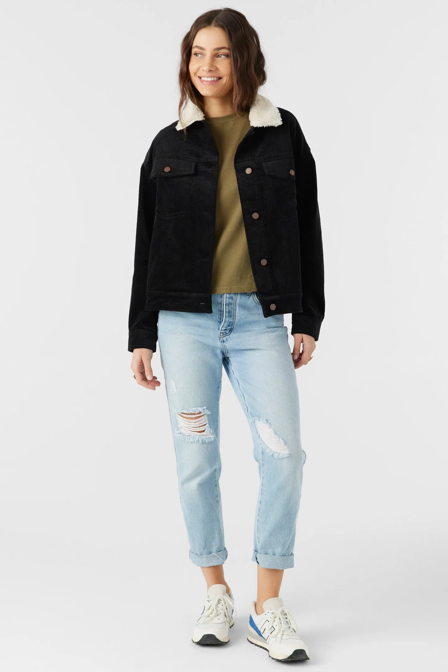 Oneill Womens Jacket Aubrey Corduroy Trucker