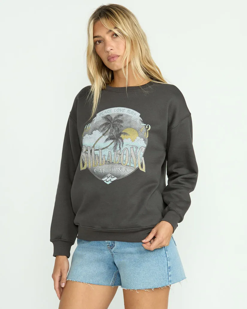 Billabong Womens Sweatshirt Wonderland Calls Crewneck