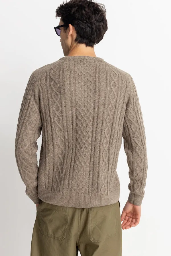 Rhythm Mens Sweater Mohair Fishermans Knit