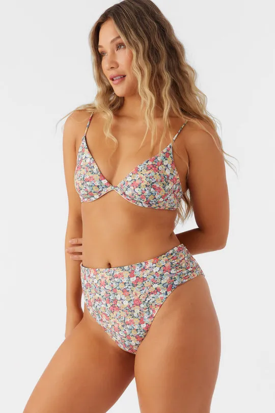 Oneill Womens Bikini Bottoms Eden Ditsy Long Beach High Waist Cheeky