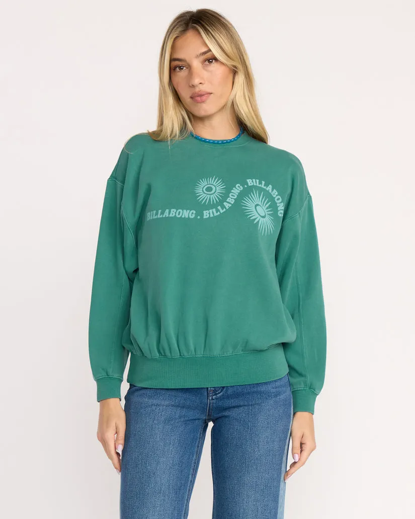 Billabong Womens Sweatshirt Time For Kendal Crewneck