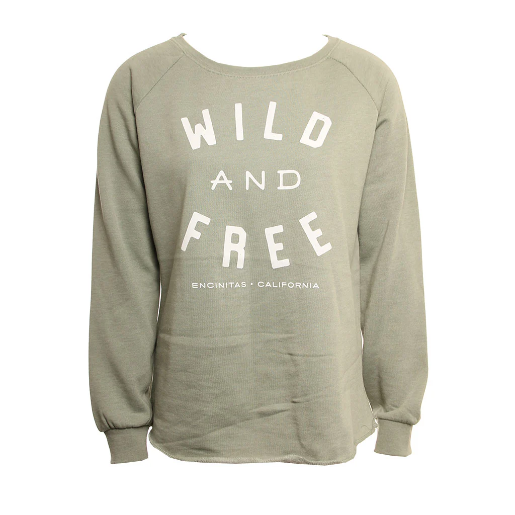 Hansen Womens Sweatshirt Wild And Free Crew